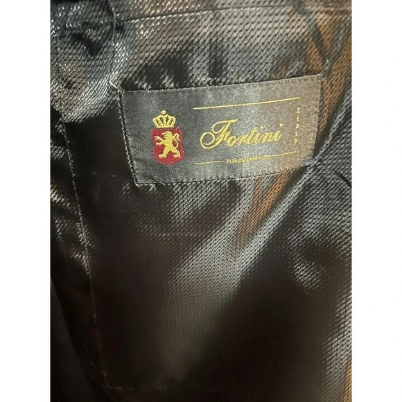 Fortini Mens Charcoal Overcoat Long Wool Blend Winter Coat Business Formal - Picture 6 of 12